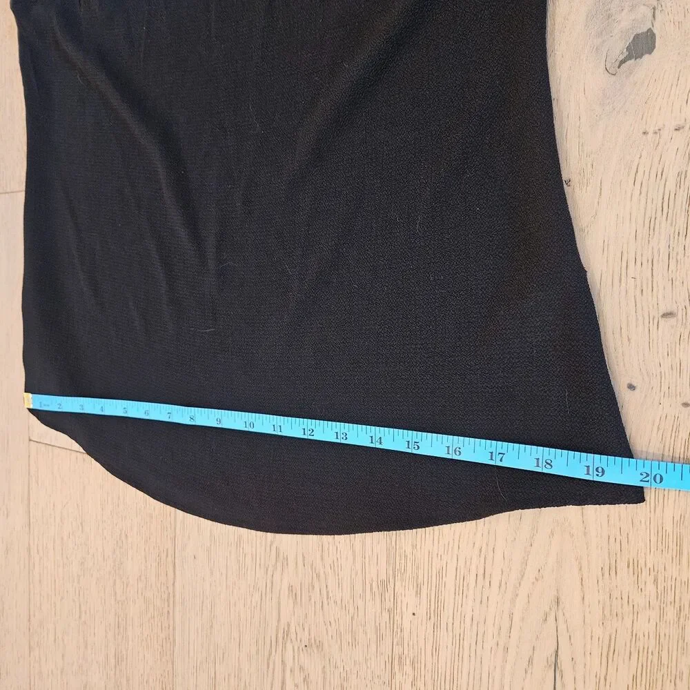 Candie's Tank Ruffle Trim Women Sz M Black High Neck Keyhole Whimsygoth Casual